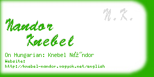 nandor knebel business card